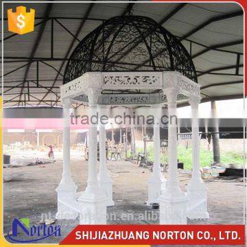 Factory sale iron white gazebo with black gazebos NTIG-013Y