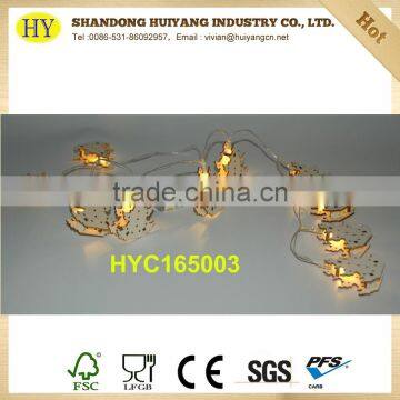 Decorative Custom Christmas Tree Shaped Wooden Led Light