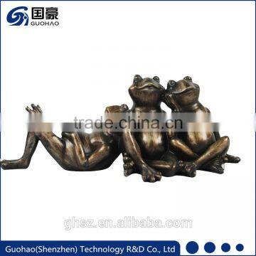 Shenzhen Bronze frog sculpture metal frog garden art