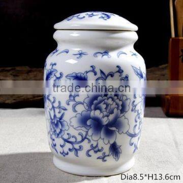 Blue Decal Antique Cremation Urn for Pet photo-2