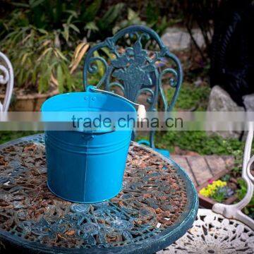 Metal Ice Bucket With Handle,galvanized Metal Beer Bucket With Wooden Handle,ice Bucket With Wooden Handle photo-2