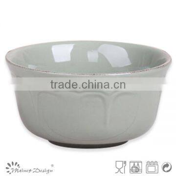 Round Stoneware Ceramic Cheap Solid Color Bowl photo-4