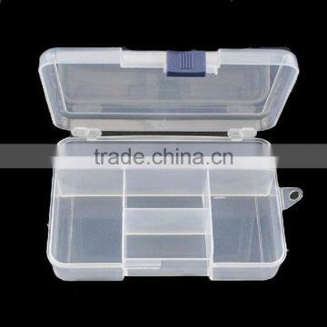 5 Grids Clear Fancy Plastic Dividers Box 5 Slots Beads Kids Art DIY storage boxes
