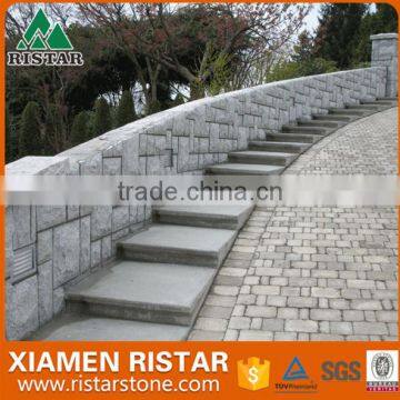 Natural outdoor granite stone stairs treads for public place