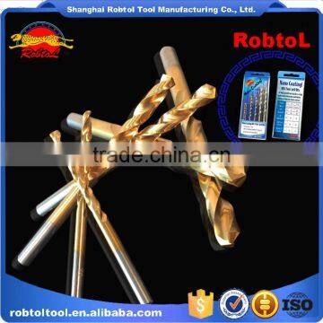 6pcs Nano Titanium Coating Straight Shank Hss Twist Drill Bits Cobalt Fully Ground Bright Finish Drilling Metal Forged Alloy photo-2