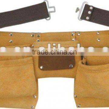 Cow split leather tool belt