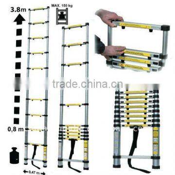 3.8M Aluminium Telescopic Ladders Unique Safety Feature