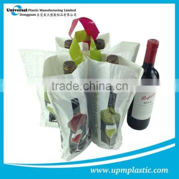 Disposable Two Compartments Plastic Wine Shopper photo-2