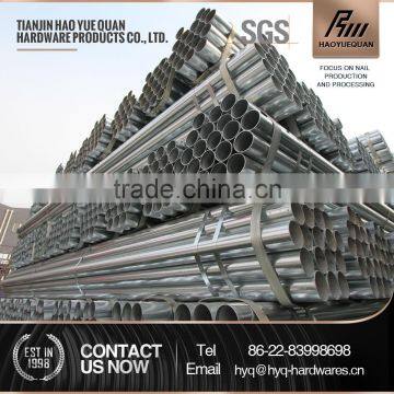 zinc coated hot galvanized pipe galvanized steel pipe manufacturers