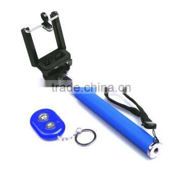 Extendable Self Timer Artifact Handheld Monopod Tripod Mount Camera Phone Clip for iPhone 4 4S 5C 5S 5, Samsung Galaxy S S2 S3 S