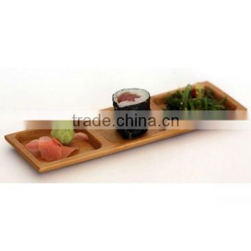 Customer Natural Bamboo rectangular sushi dish