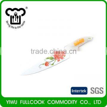 Modern style unique plastic handle flower pattern vegetable fruit knife set