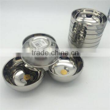 12cm-18cm Modern Design Stainless Steel Double Wall Rice Bowl