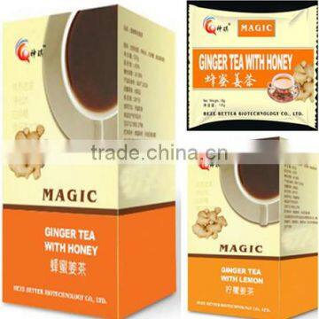 FDA Approved 7g AIU Packages Instant Ginger Tea Powder With Lemon/ginger Tea With Jujube photo-6