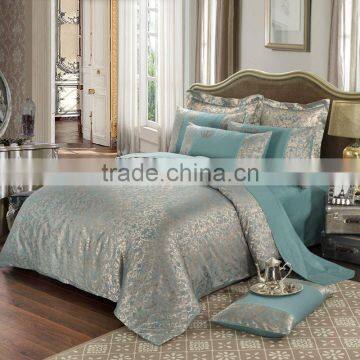 Luury 100% cotton bedding set embroidery bed linens satin bed sheet set jacquard bedclothes full/queen/king size bed cover.