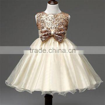 Girl Formal Dress Ceremony 2016 New Sleeveless Children Wedding Birthday Dresses For Girls Toddler Girls Clothes Kids Party Wear photo-5