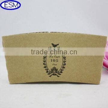 custom printed disposable paper cup sleeve food paper cup sleeve