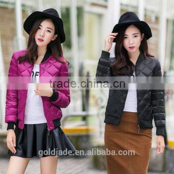 wholesale 100% cotton sateen custom embroidered winter bomber jacket