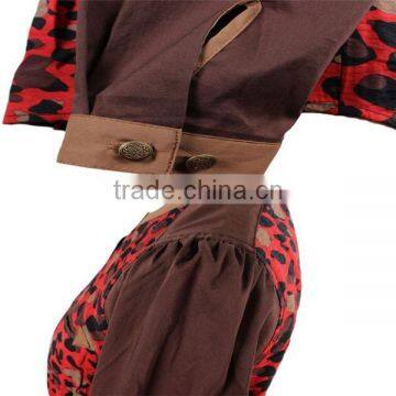 New Arrival Cotton Poplin Long Sleeve Red Leopard Printed Shirts for Ladies photo-6