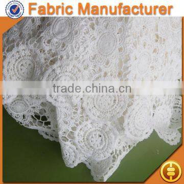 Top new fashion white 100 %polyester african chemical lace chemical lace embroidery fabric