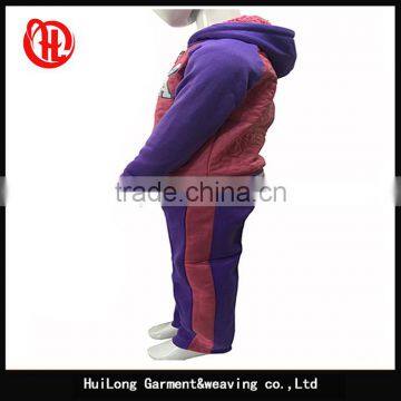OEM Garment Pu Fleece Hood Apparel Girls Sets Clothing