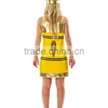 Women's Yellow Crayon Fancy Dress Costume photo-3