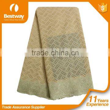 Hot Sale Heavy African Embriodery Swiss Voile Lace SL0411-1 photo-6