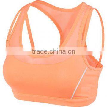 Fashionable Women's Training Mid-support Reflective Sports Bra photo-3