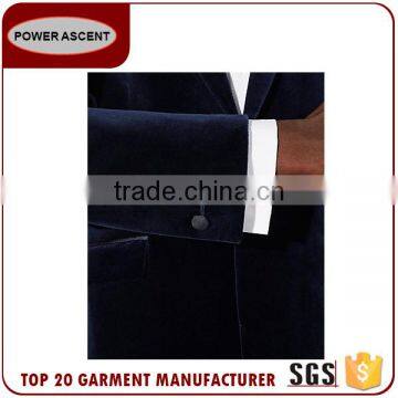 Good Quality Oem Lapel Single Button Man Suit Velvet Blazer For Men photo-4