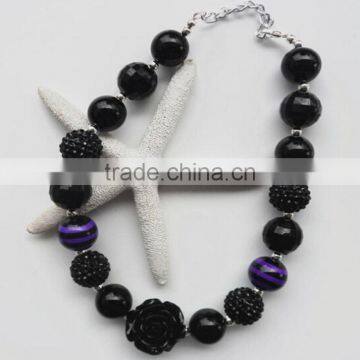 Wholesale Baby Girl's Necklace Handmade Plastic Bead Cheap Plastic Bead Necklace for Children photo-3
