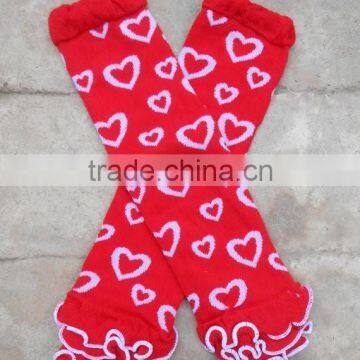 Wholesale Cute Valentine's Day Hearts Knitted Leg Warmers 100% Cotton Baby Leg Warmers photo-5