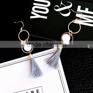 Zm35140a Latest Designs of Earrings Women Gold Plated Tassel Earrings photo-2