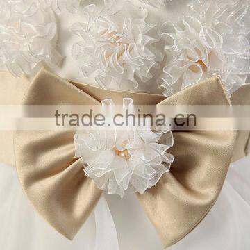 Baby Girl Princess Dresses White Puffy Dresses for Kids Girls Wedding Dresses photo-3