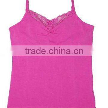 ladies sexy cotton lace cami top