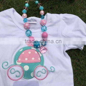 Hot Sell Girls Clothing Sets Kids Clothes Suit Children Short Sleeve Ruffle Boutique Set With Matching Necklace and Headband photo-5