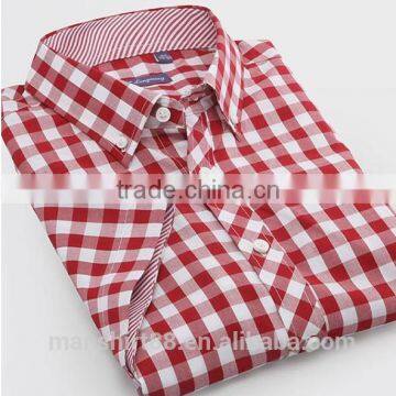 Short Sleeve Button Down Big Plaid Summer Shirt photo-4