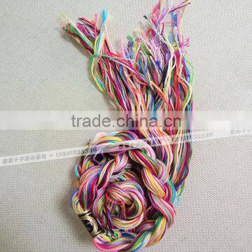 Multi Colors 100% Cotton Thread 1.3m DMC Color Hand Strap Floss Bracelets Thread Hand Made photo-2