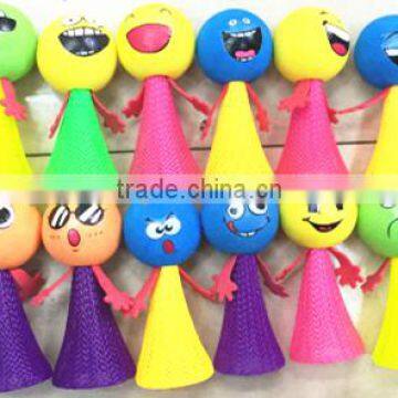 Customized fidget 12pcs face printing Jumping elf Plastic jump elf bounce toy kids jumping elf toys