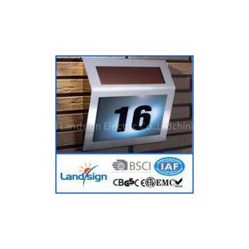 landsign XLTD-910 stainless steel finished 2*super bright led rechargeable solar light
