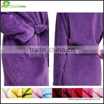 Coral Fleece Fabric Bathrobe for Couples Bath Robe Velvet Robe photo-5