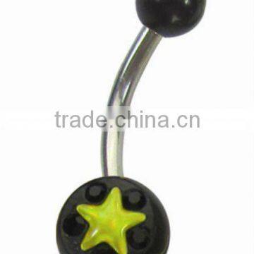 Five pointed star piercing body jewelry display