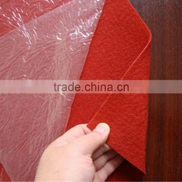 Polyester plain exhibition carpet with film coated