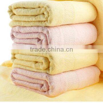 gaoyang hebei china noble and organic plain color border bamboo towel bath 86*165cm