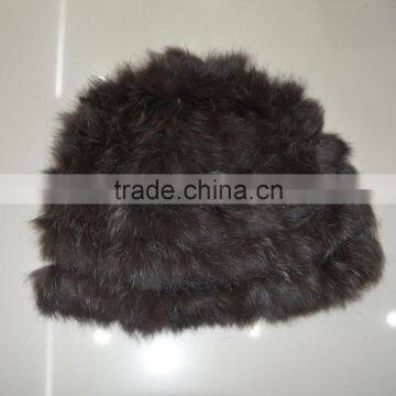 SJ776-01 Yarn Knit Cheap Rabbit Fur Christmas Winter Hats photo-5