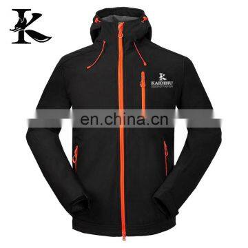 Men Water Resistant Hooded Softshell Jacket Empty Sport Hiking Jacket photo-2