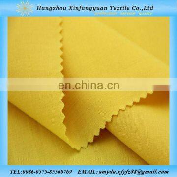 2016 plain dyed yellow 97 cotton spandex poplin fabric whoelsale