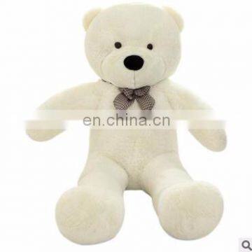 Large size custom plush white teddy bear