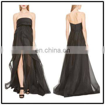 Long Floor Length See Through Italian High Quality Fashion Sexy Sheer Evening Dress for Wedding NT6644