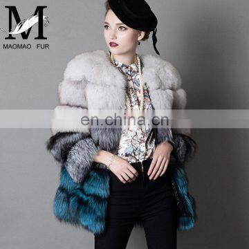 2016 Top Grade Elegant Luxury Winter Warm Real Fox Fur Coat Jacket photo-3