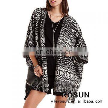 Boho Darling Fringed - Trim Cardigan For Women